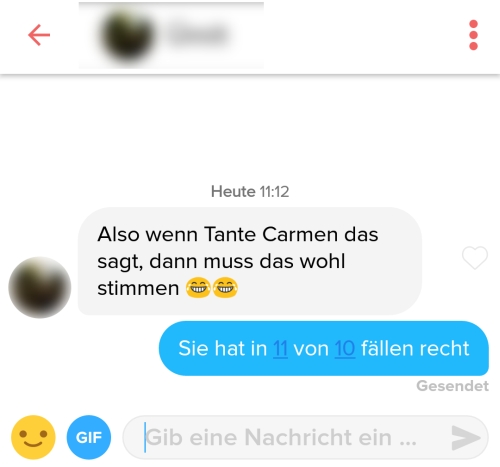 Tinder beschreibung deutsch lustige Was eine